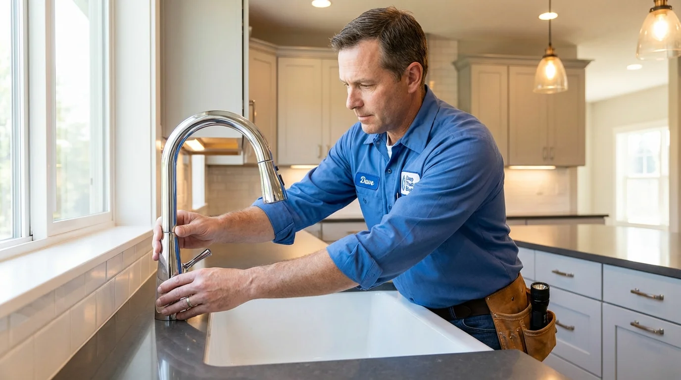 Kitchen faucet installation by Johns Plumbing LLC in Mount Holly Springs