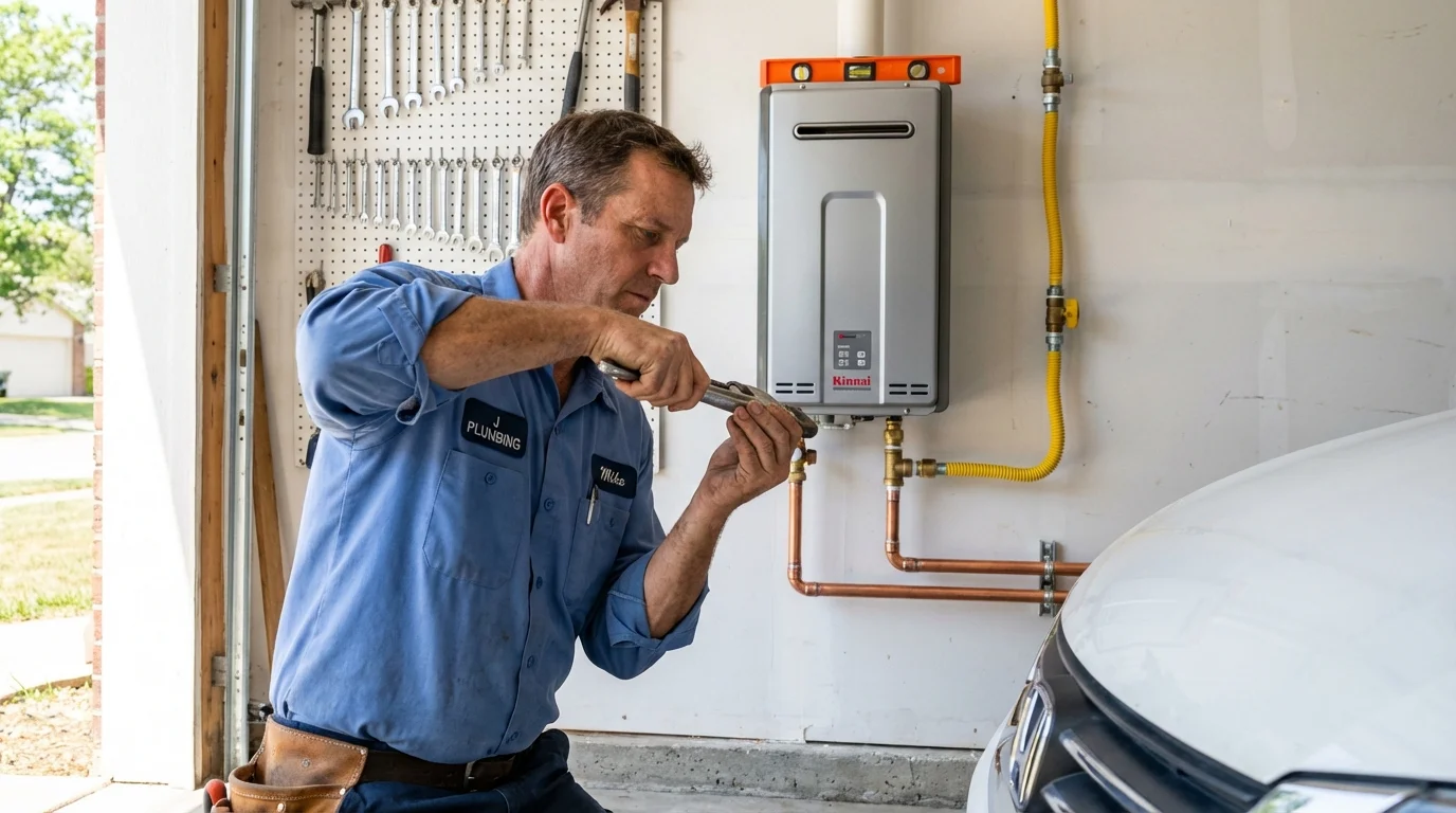 Tankless water heater installation by a Johns Plumbing LLC plumber in Mount Holly Springs